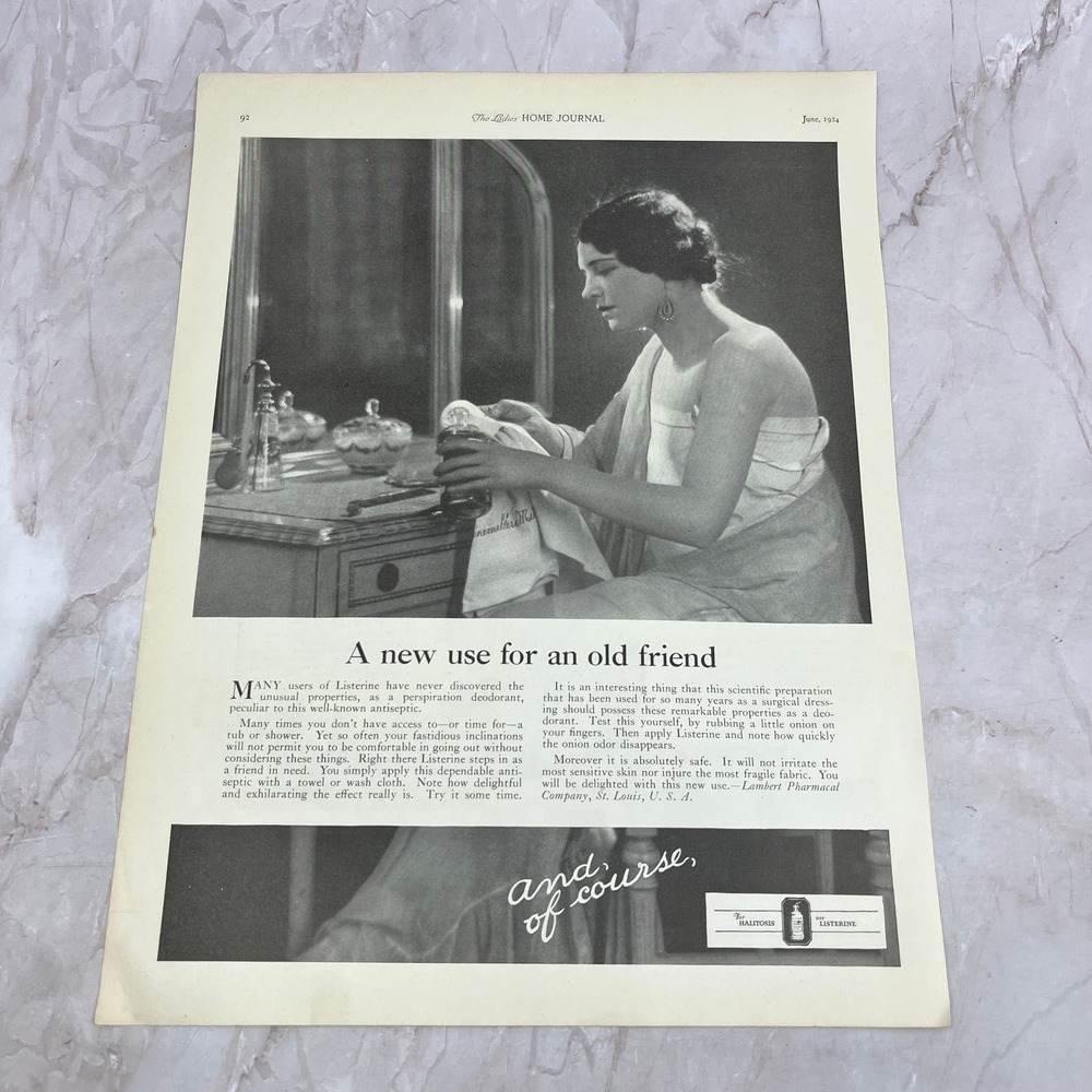 Use Listerine for Halitosis 1924 Magazine Ad FL6-11